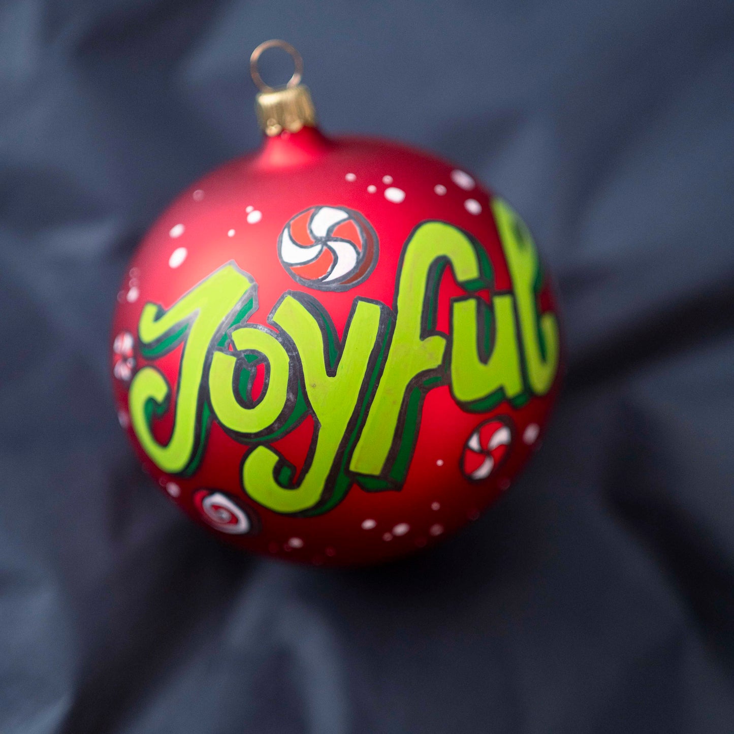 Weihnachtskugel "Joyful" - Einzelstück