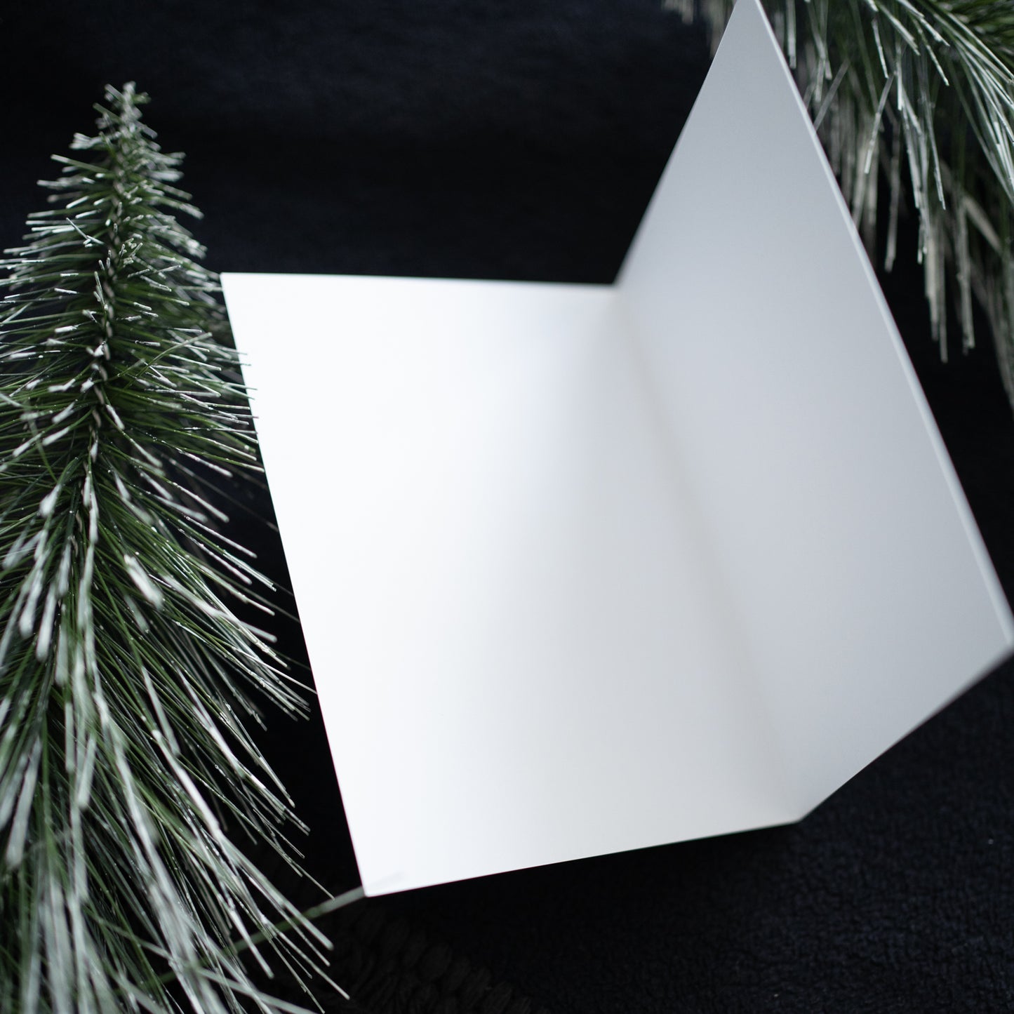 5er-Set Klappkarte "Weihnachtskranz" mit Goldprägung & Umschlägen