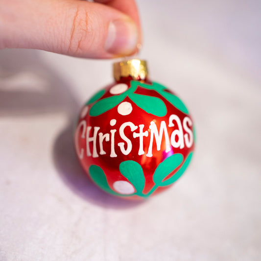 Weihnachtskugel "Christmas" - Einzelstück