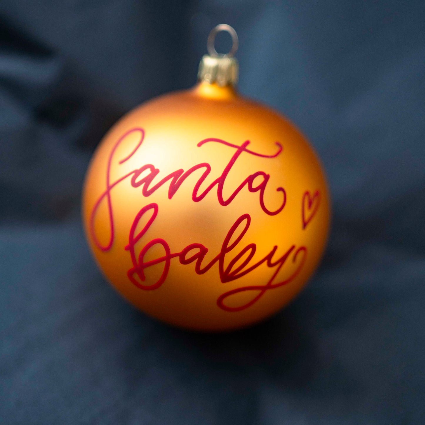Weihnachtskugel gold - "Santa Baby"