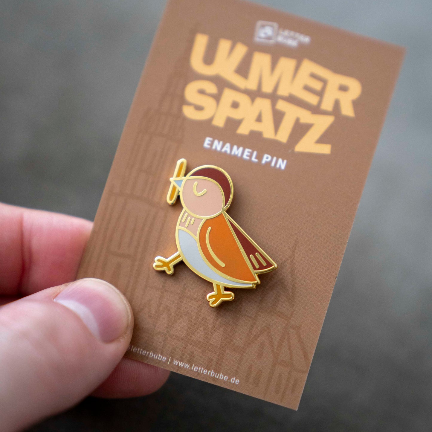 NEU - Emaille Pin „Ulmer Spatz"