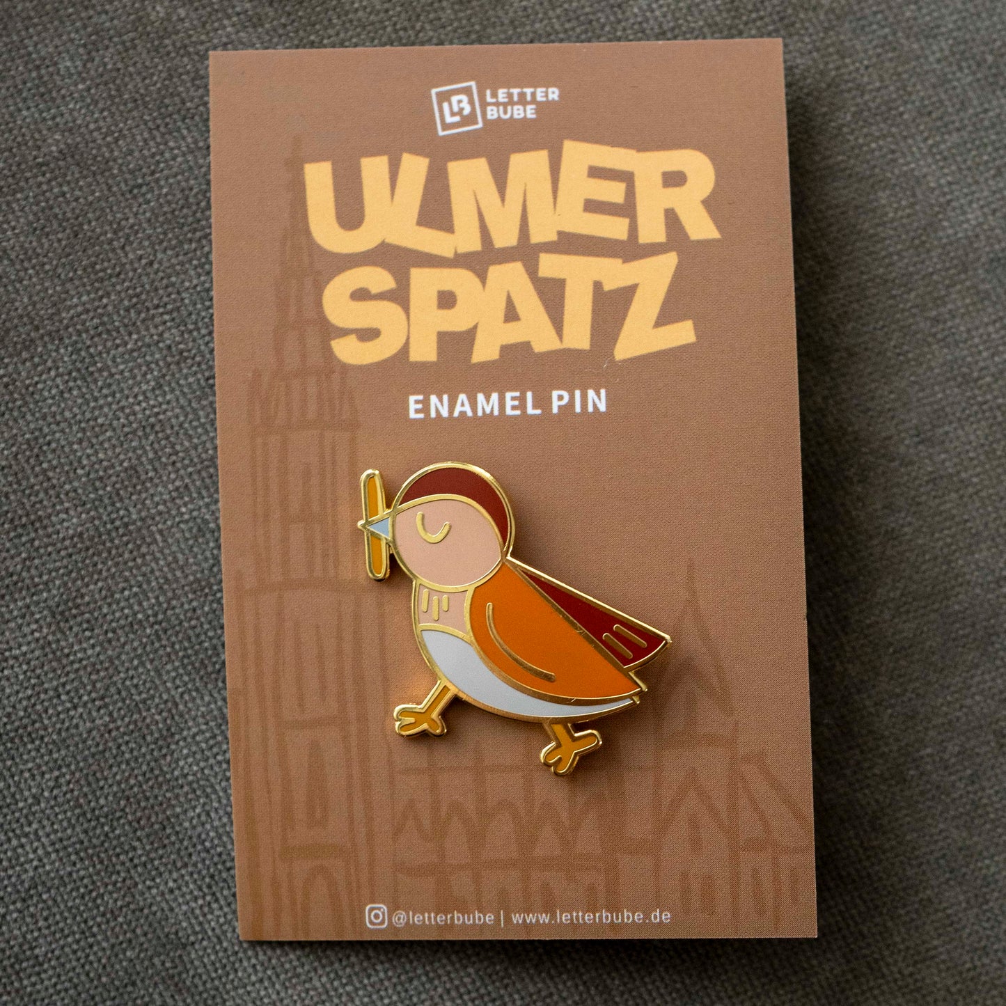 NEU - Emaille Pin „Ulmer Spatz"