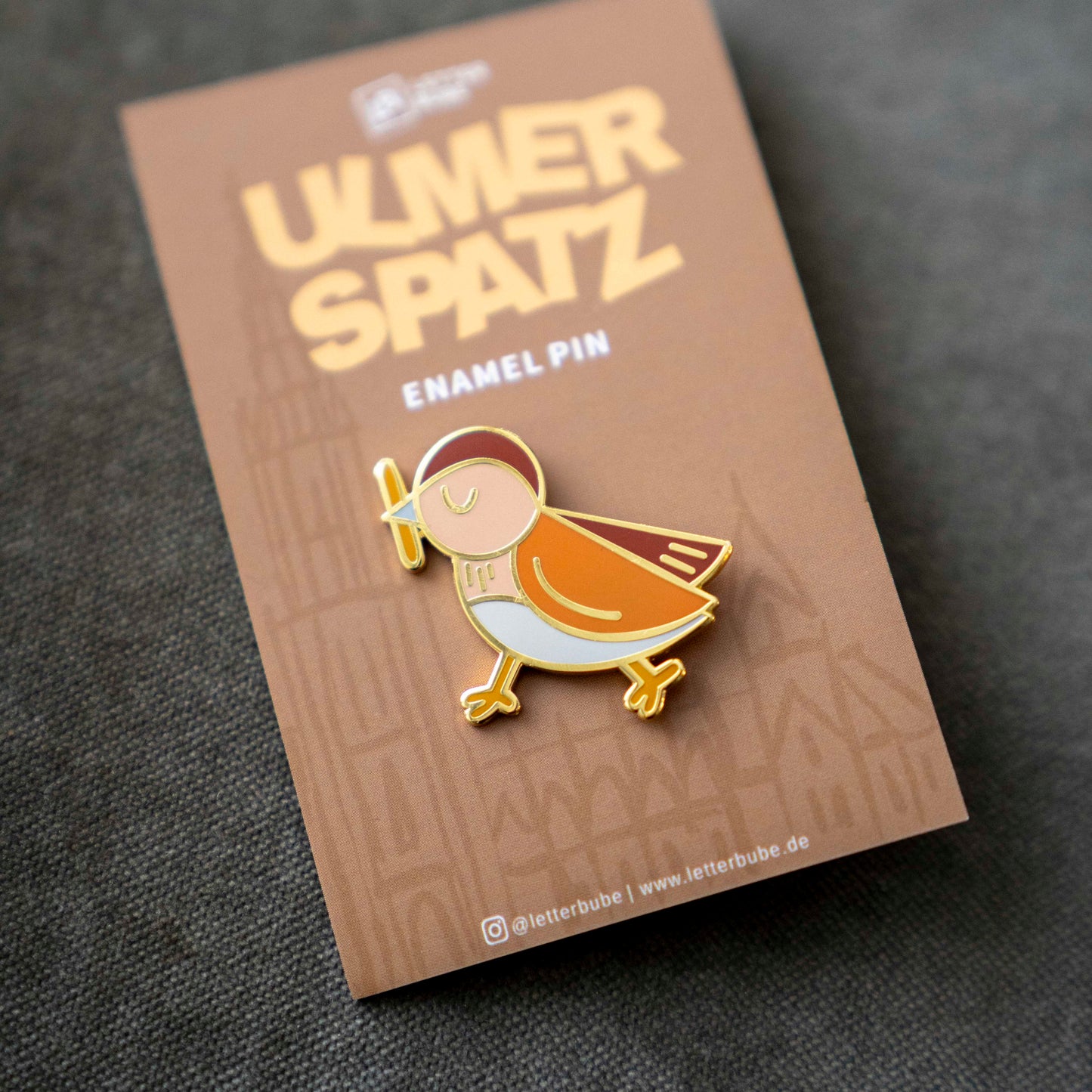 NEU - Emaille Pin „Ulmer Spatz"